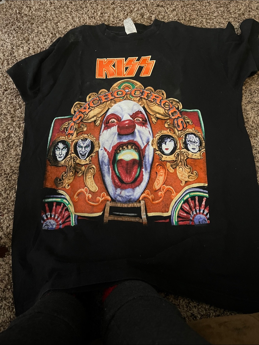 Gildan Black KISS Clown Carnival Graphic Tee